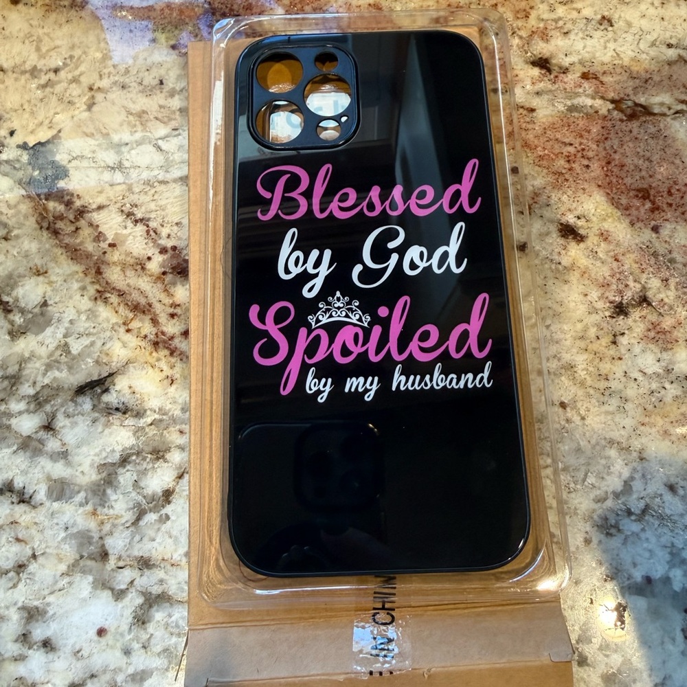 Black Phone Case with Inspirational Quote